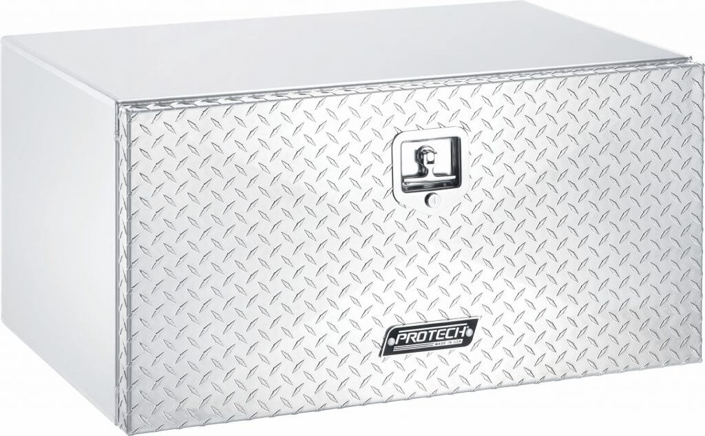 Body Material: Mill Finished Aluminum, Door Material: Diamond Plate Aluminum